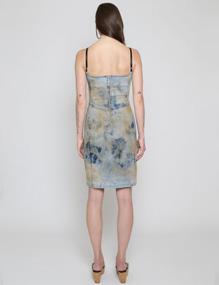 Dune Wash Denim Corset Dress