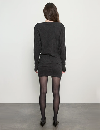 FINE CASHMERE JERSEY DOLMAN CURVE DRESS