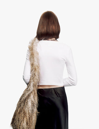 LYNX FAUX FUR CLUTCH