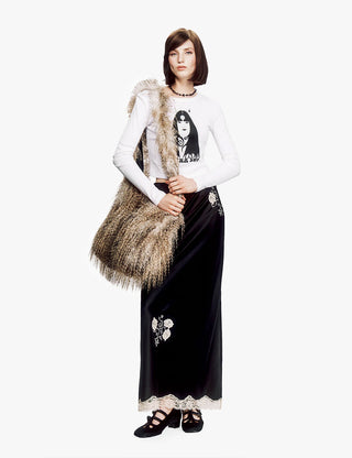LYNX FAUX FUR CLUTCH