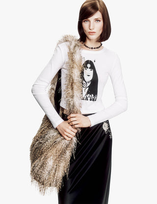 LYNX FAUX FUR CLUTCH