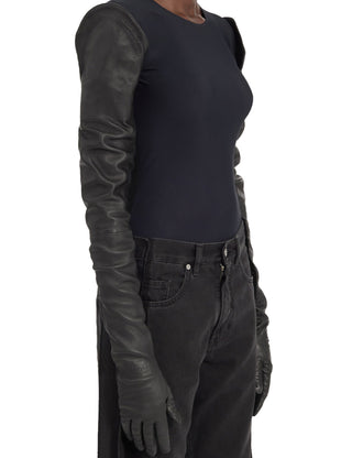 Long Leather Gloves
