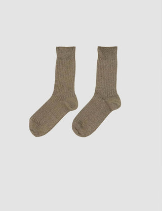 Rib Overankle Socks Green