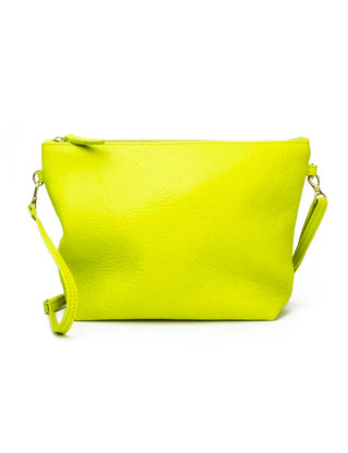 Leather Hobo Bag Chartreuse