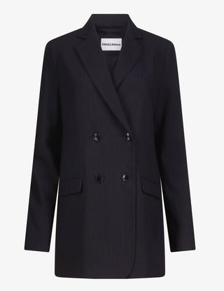 Carbone Double Breasted Jacket Black