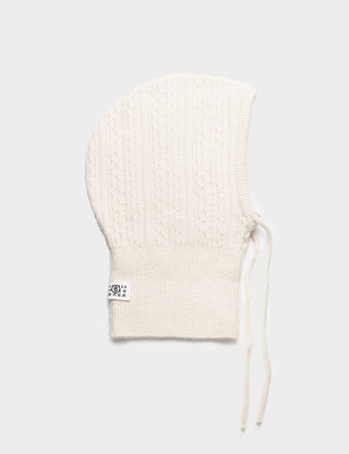 Cable-Knit Wool Balaclava