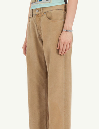 Wide-leg Jeans Sand