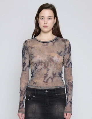 Dune Wash Mesh Long Sleeve Top