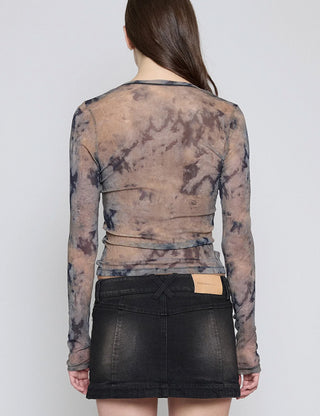 Dune Wash Mesh Long Sleeve Top