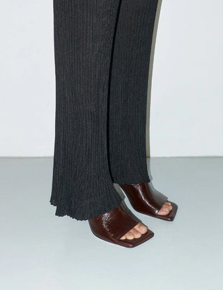 MIRI BROWN MULES SANDALS