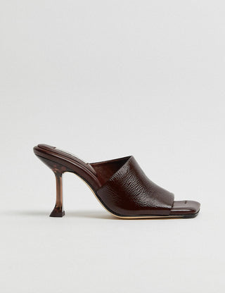 MIRI BROWN MULES SANDALS