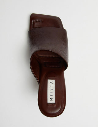 MIRI BROWN MULES SANDALS