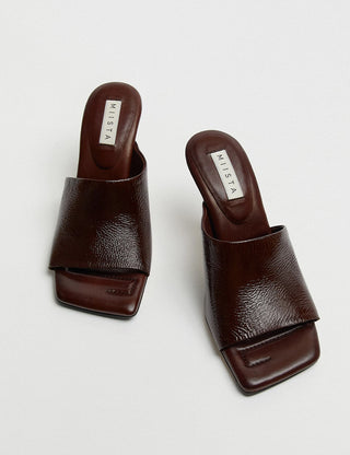 MIRI BROWN MULES SANDALS