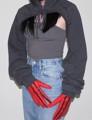 Short Racing Gloves Red