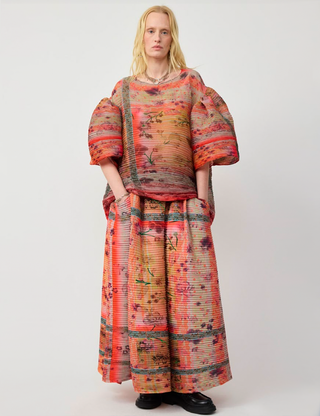 KENZA HANDPLEATED SKIRT IN BIRTE