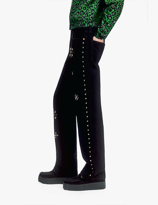 Studded Denim Jeans Black