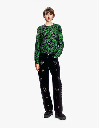 Studded Denim Jeans Black