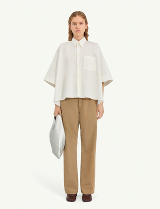 Cropped Button-Up Shirt