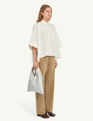 Cropped Button-Up Shirt