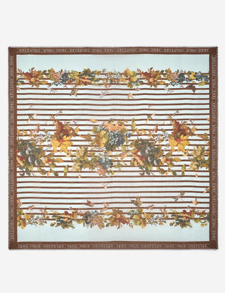 Mariniere Grape Silk Scarf