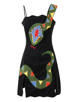 Black Snake Mini Dress