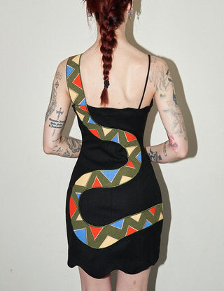 Black Snake Mini Dress