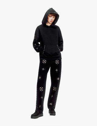Studded Denim Jeans Black
