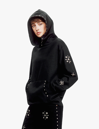 STUDDED HOODIE