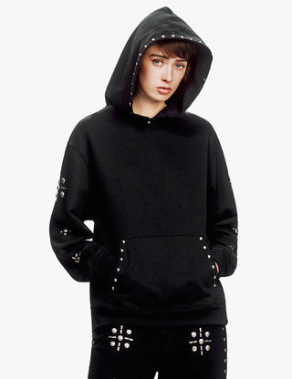 STUDDED HOODIE