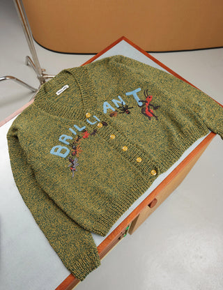 'Brill-I-Ant' Bulb Knit Cardigan