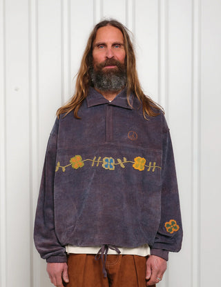 Purple Corduroy Polite Pullover