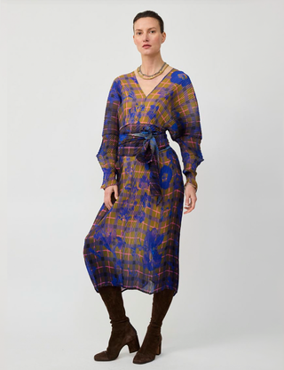 SUE HANDPLEATED KAFTAN IN MALIK