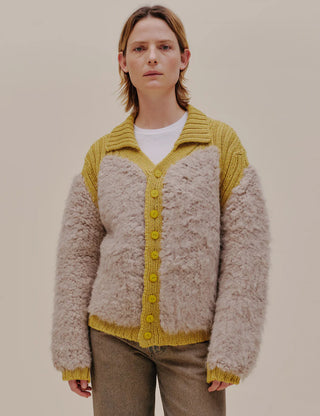 Teddy Cardigan Daffodil