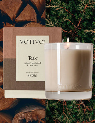 Teak Candle