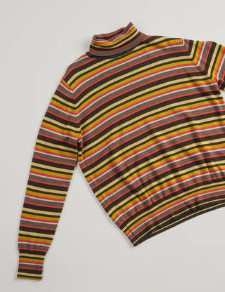 Retro Striped Turtleneck