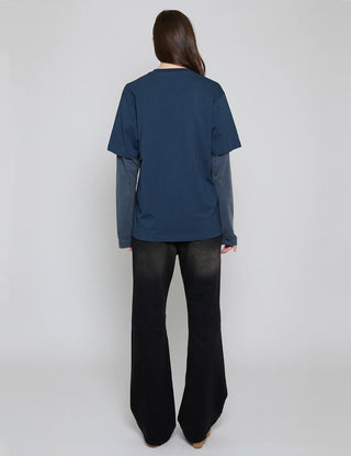Navy Bedazzle Spider Long Sleeve Tee