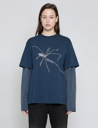 Navy Bedazzle Spider Long Sleeve Tee
