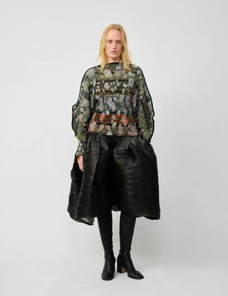 Radok Pleated Knit Pullover in Bruno