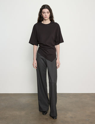 Supima Structured Jersey Assymetrical Tee