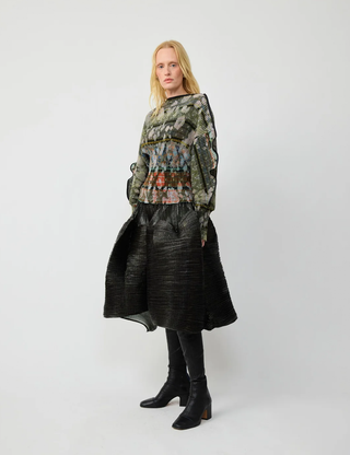 Radok Pleated Knit Pullover in Bruno