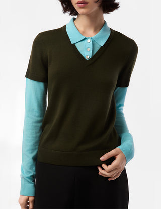 LOTTIE SWEATER IN AQUA FERN