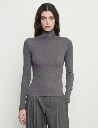 CASHMERE RIB TURTLENECK