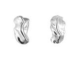 Molten Stud Earrings - Silver
