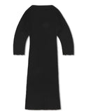 Rib Zippie Dress Black