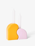 Seymour Candle Holder Orange Pink