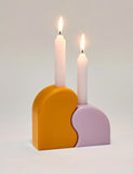 Seymour Candle Holder Orange Pink