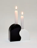 Seymour Candle Holder Black White
