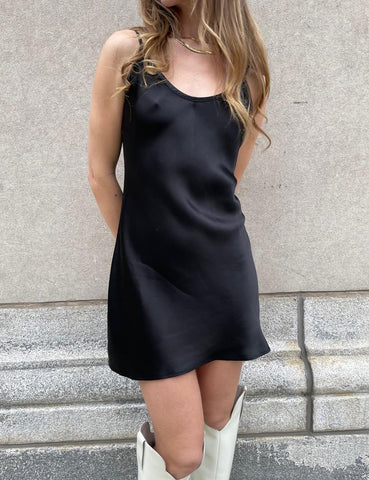 Mini Slip Dress Black