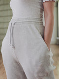 Sweatpants Rib Grey Melange