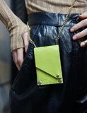 Cross Body Chain Wallet Lime